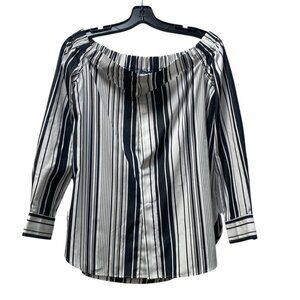 Polo, Ralph Lauren, Striped Off-Shoulder Blouse, women Small, 100% cotton